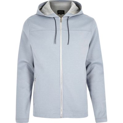 Light blue zip-up hoodie